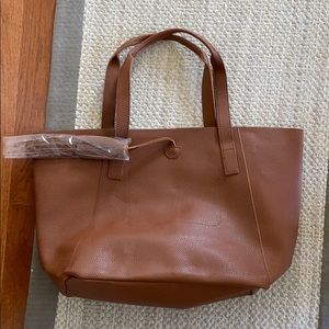 Faux Leather Tote